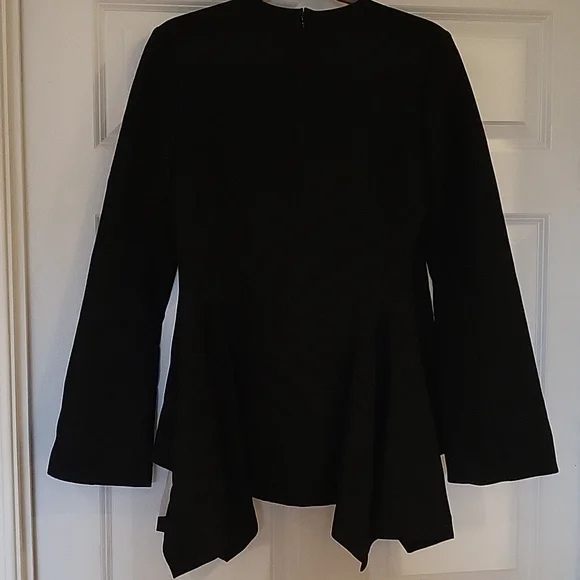 STELL/MCCARTNEY Long Sleeve Dress Ruffel Top, Zip up Back, Size 44